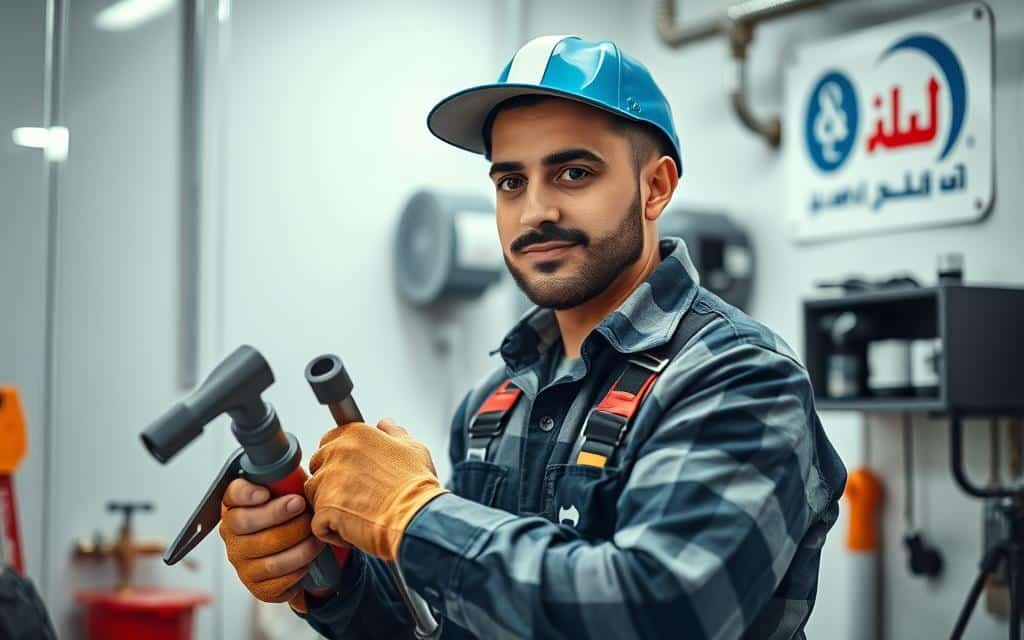 فني صحي الميناء الادوات الصحية